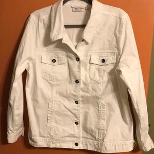 Denim easy stretch crop jacket